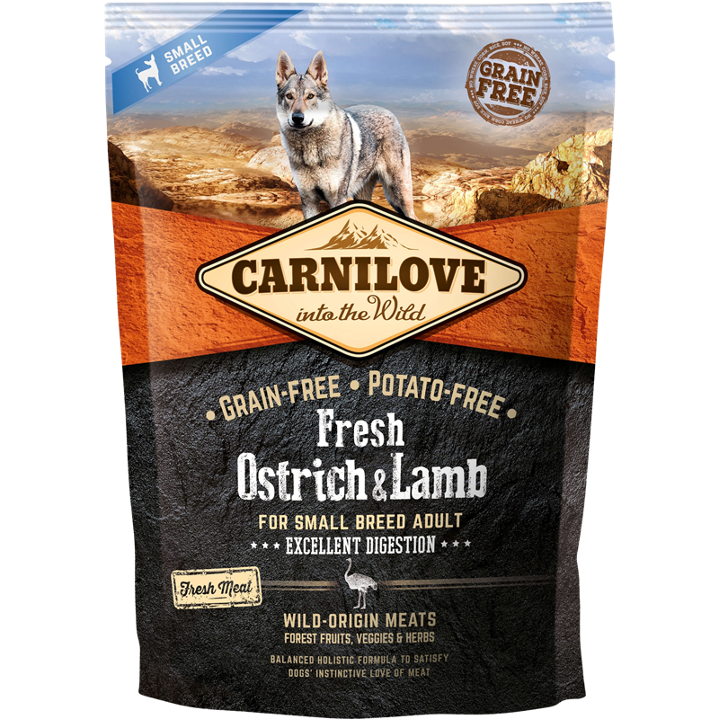 2x Carnilove Adult Fresh Small Ostrich & Lamb - 1,5 kg 