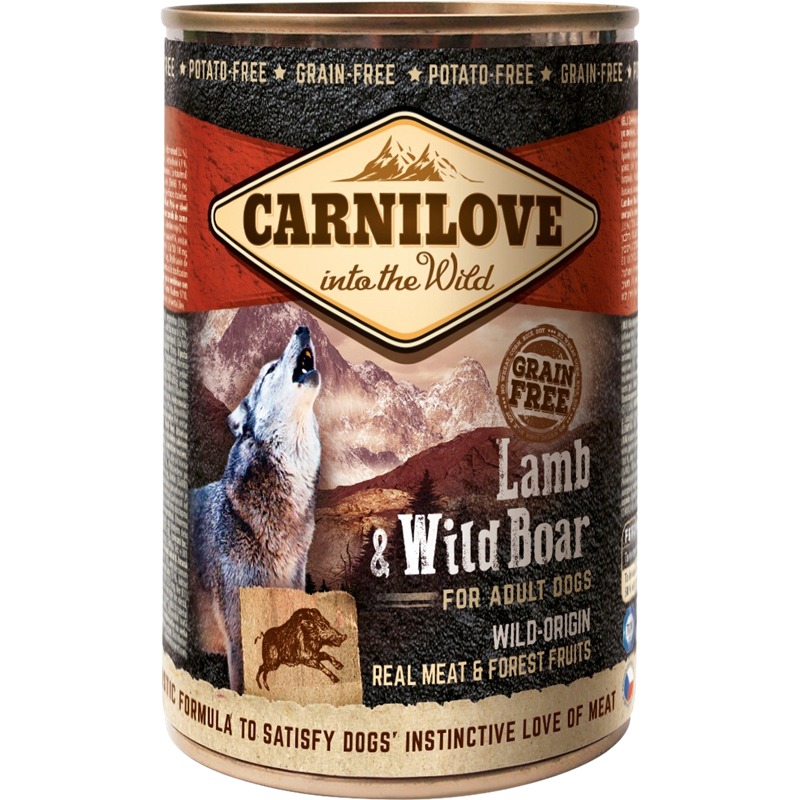6x Carnilove Dose Adult - 400 g - Lamb & Wild Boar 