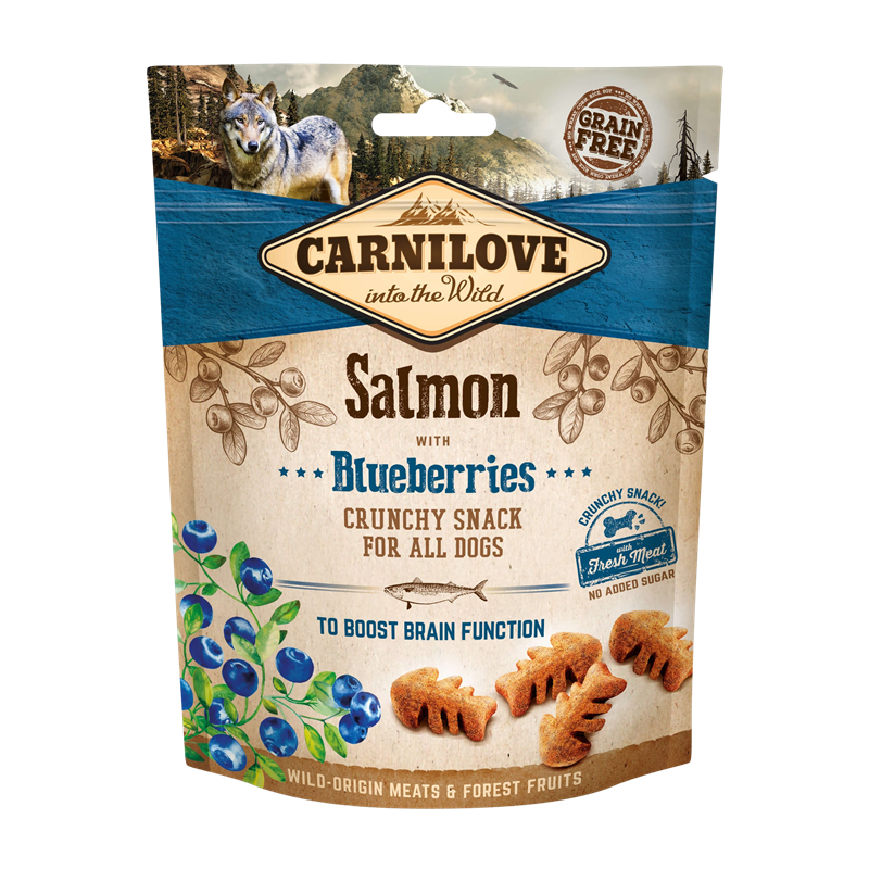 6x Carnilove Snack Crunchy - 200 g - Salmon/Blueberry 