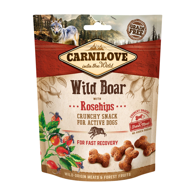 6x Carnilove Snack Crunchy - 200 g - Wild Boar/Rosehip 