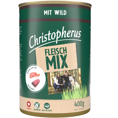 6x Christopherus Fleischmix - 400 g - Wild 