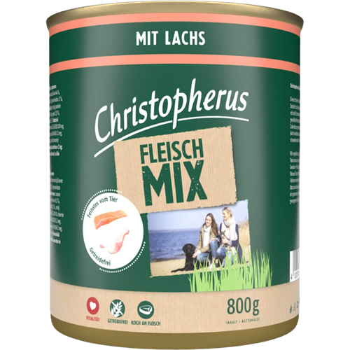 6x Christopherus Fleischmix - 800 g - Lachs 