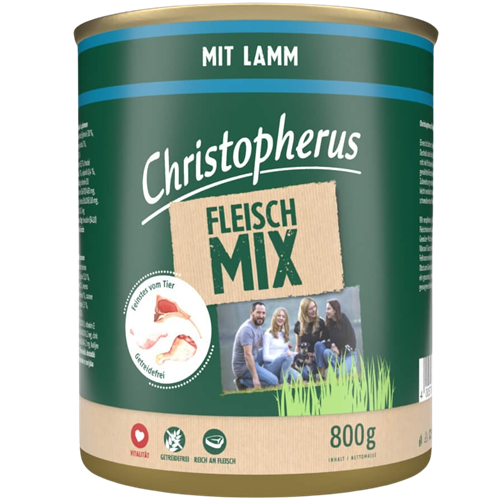 6x Christopherus Fleischmix - 800 g - Lamm 