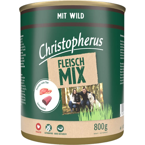 6x Christopherus Fleischmix - 800 g - Wild 