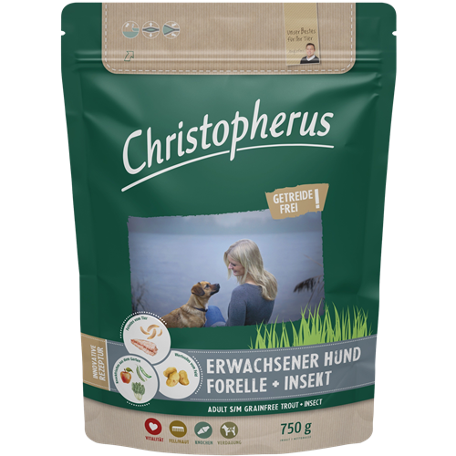 Christopherus Getreidefrei - Forelle & Insekt - 750 g 