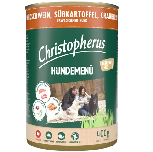 6x Christopherus Menü Adult - 400 g - Wildschwein 