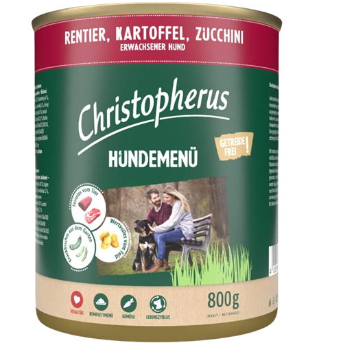 6x Christopherus Menü Adult - 800 g - Rentier & Kartoffel 