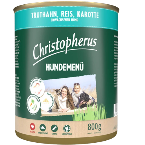 Christopherus Menü Adult - 800 g - Truthahn & Reis 