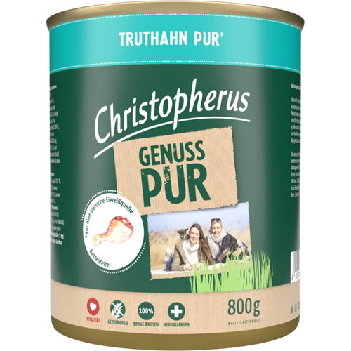 6x Christopherus Pur - 800 g - Truthahn 