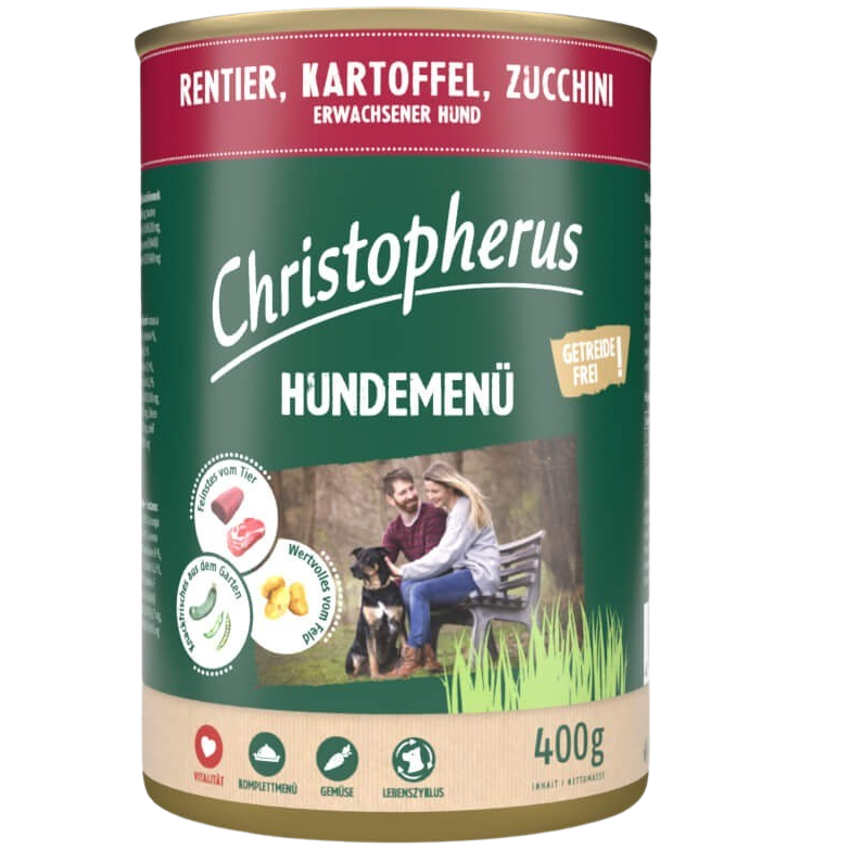 Christopherus Menü Adult - 400 g - Rentier & Kartoffel 