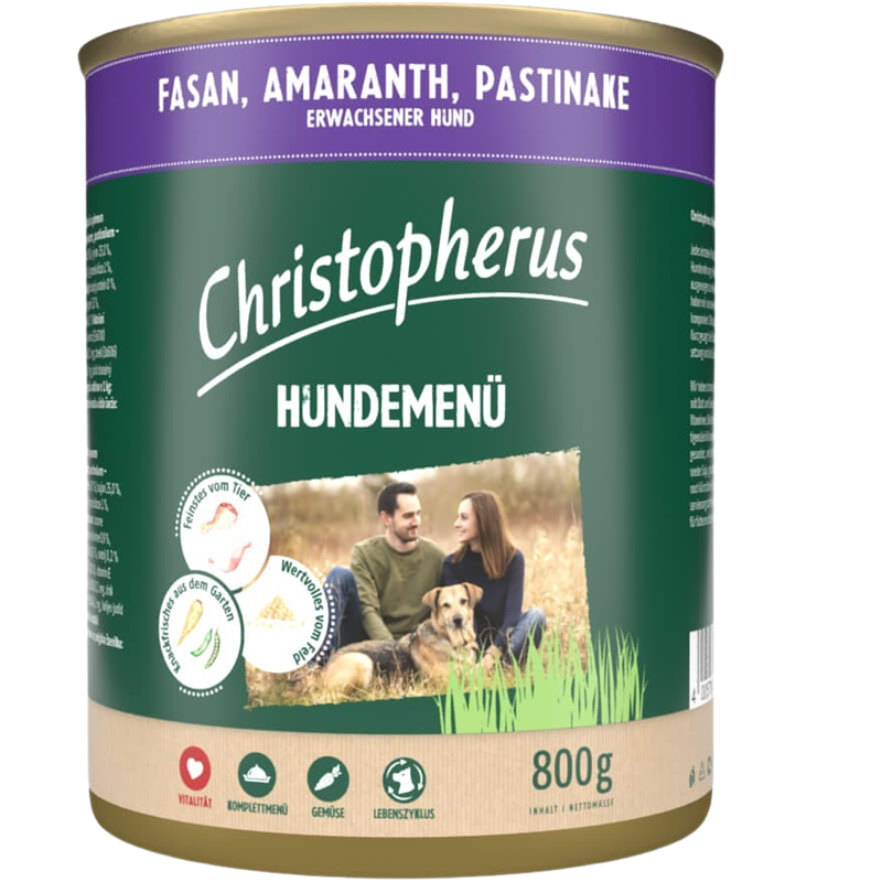 Christopherus Menü Adult - 800 g - Fasan & Amaranth 