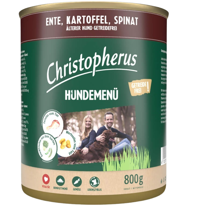 Christopherus Menü Senior - 800 g - Ente & Kartoffel 
