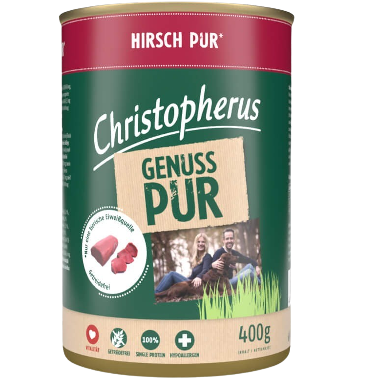 6x Christopherus Pur - 400 g - Hirsch 