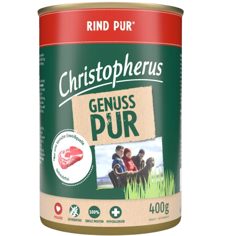 6x Christopherus Pur - 400 g - Rind 