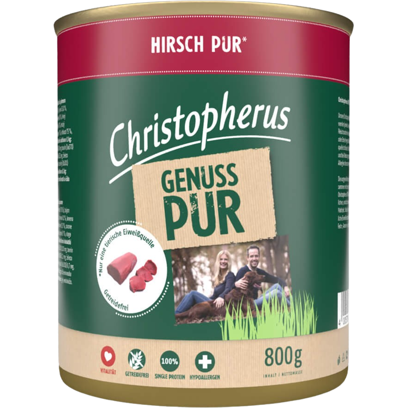 6x Christopherus Pur - 800 g - Hirsch 