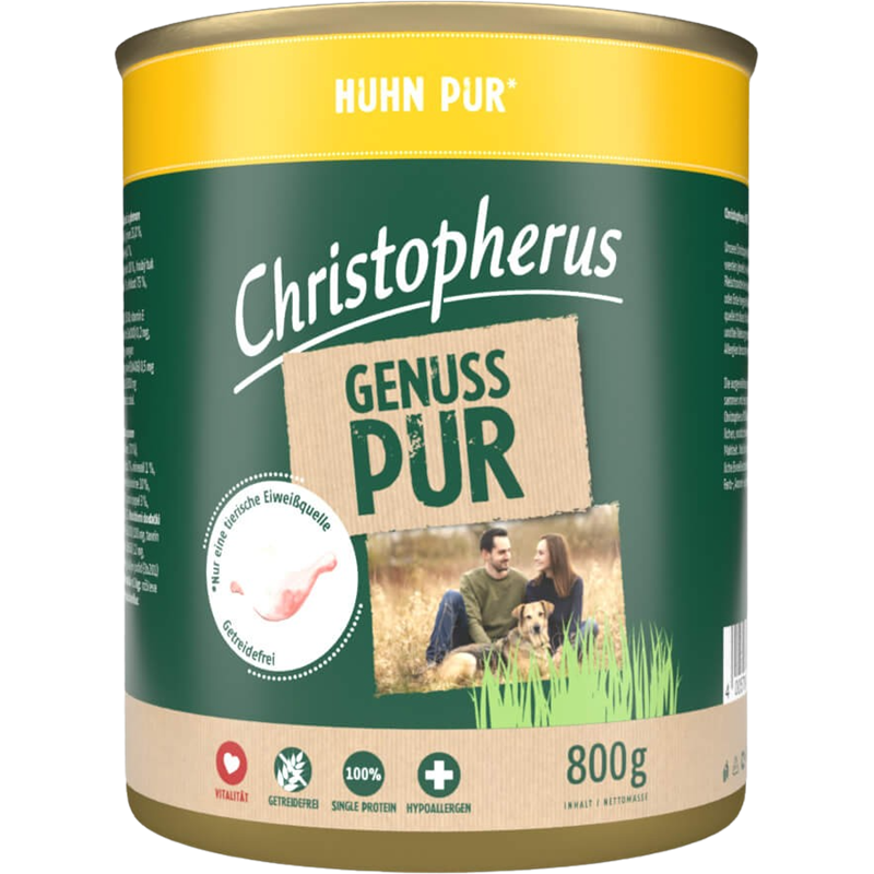 6x Christopherus Pur - 800 g - Huhn 