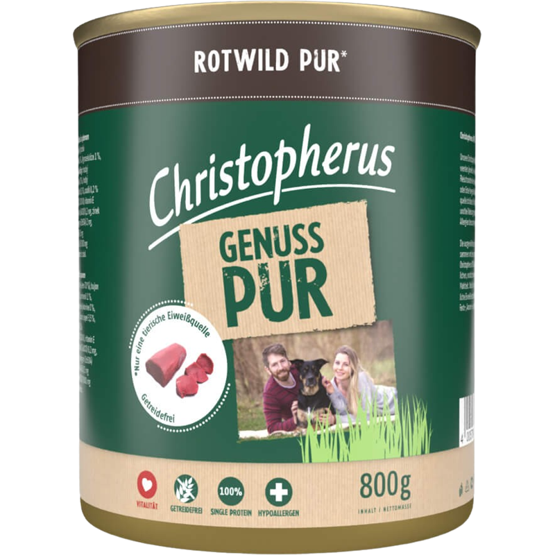 6x Christopherus Pur - 800 g - Rotwild 