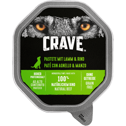 14x Crave Pastete 150 g - Lamm & Rind 