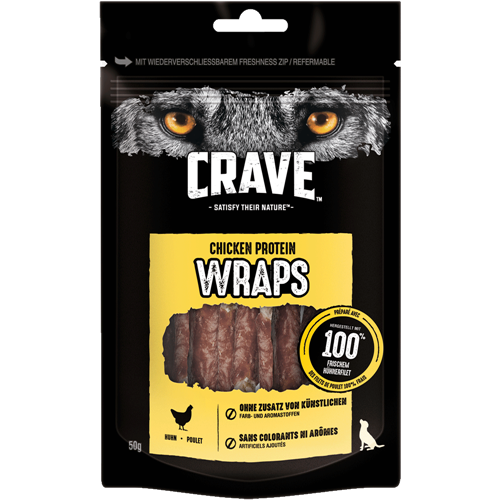 10x Crave Protein Wraps 50 g - Huhn 