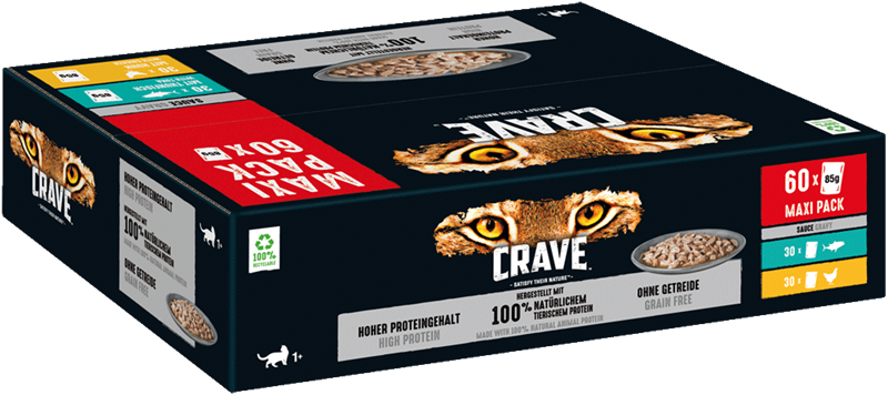 Crave Multipack 60 x 85 g - Huhn & Thunfisch 
