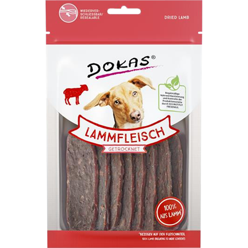 12x DOKAS Lammfleisch getrocknet - 70 g 