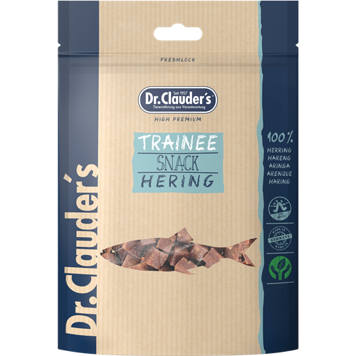 10x Dr. Clauder's Dog Snack Trainee - 80 g - Hering 