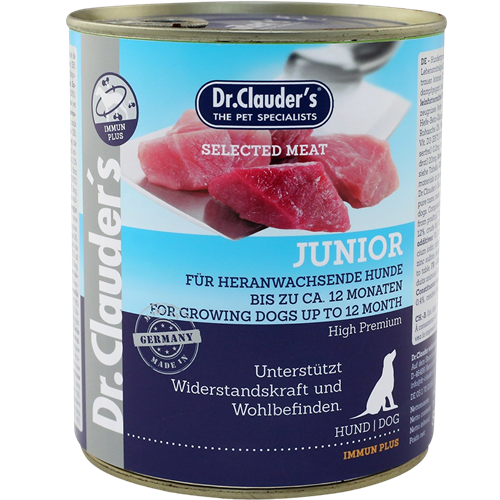 6x Dr. Clauder's Selected Meat - 800 g - Junior 