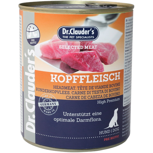 6x Dr. Clauder's Selected Meat - 800 g - Kopffleisch 