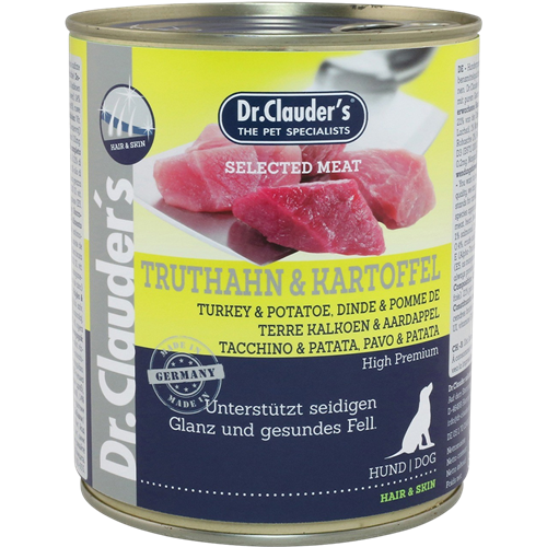 6x Dr. Clauder's Selected Meat - 800 g - Truthahn 