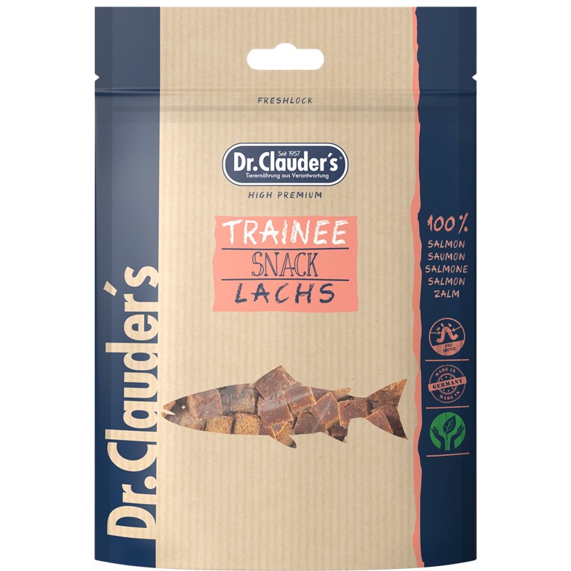 10x Dr. Clauder's Dog Snack Trainee - 80 g - Lachs 