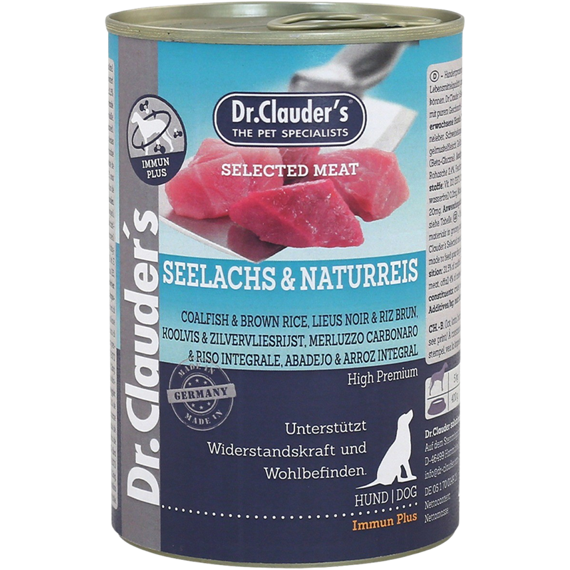 Dr. Clauder's Selected Meat - 400 g - Seelachs & Naturreis 
