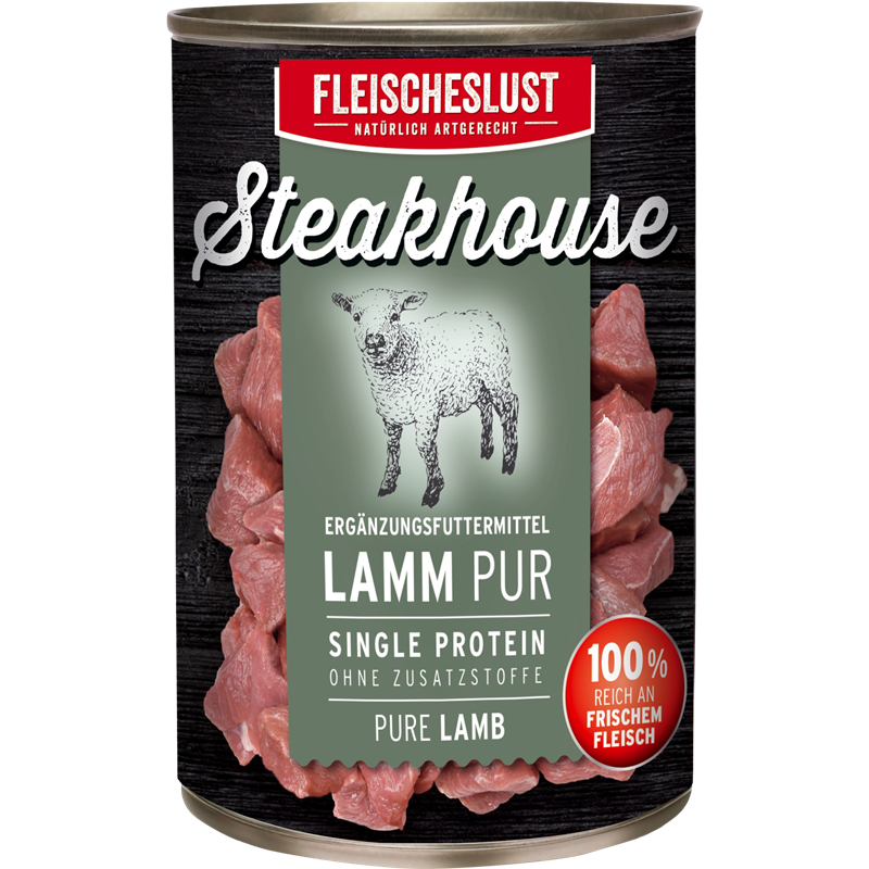 FLEISCHESLUST Steakhouse - 400 g - Lamm Pur 
