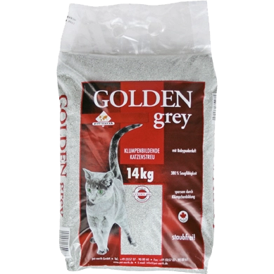 Golden Grey Katzenstreu - 14 kg - Babypuderduft 