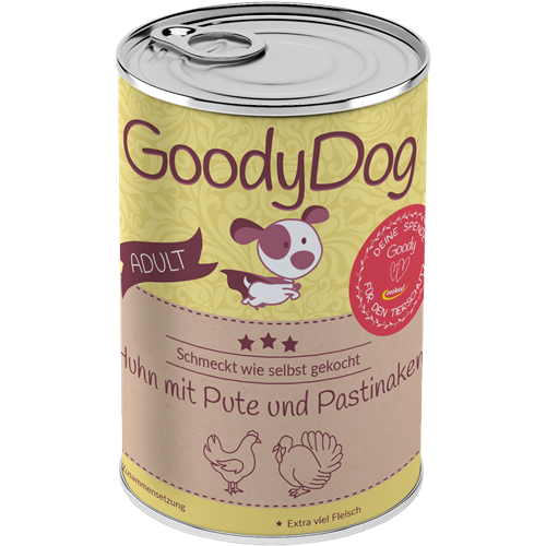 Goody Dog Dose Adult - 400 g - Huhn mit Pute & Pastinaken 