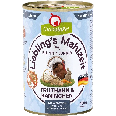 GranataPet Liebling's Mahlzeit - 400 g - Truthan & Kaninchen Junior 