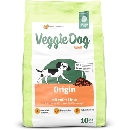 Green Petfood VeggieDog Origin Adult mit roter Linse - 10 kg 