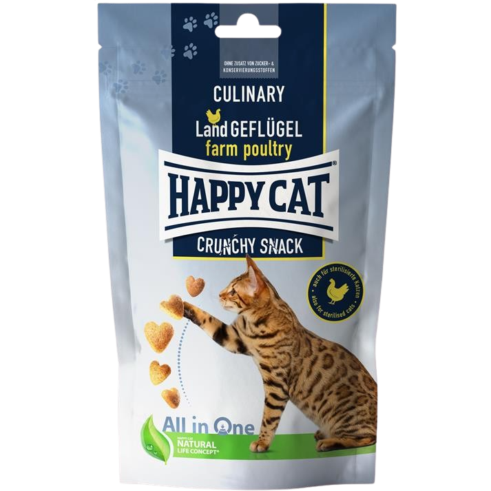 Happy Cat Culinary Crunchy Snack 70 g - Land-Geflügel 