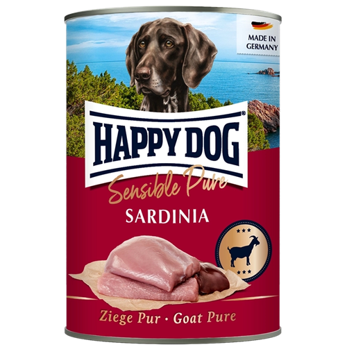 6x Happy Dog Sensible Pure - 400 g - Sardinia Ziege Pur 