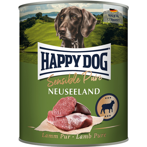 6x Happy Dog Sensible Pure - 800 g - Neuseeland Lamm Pur 