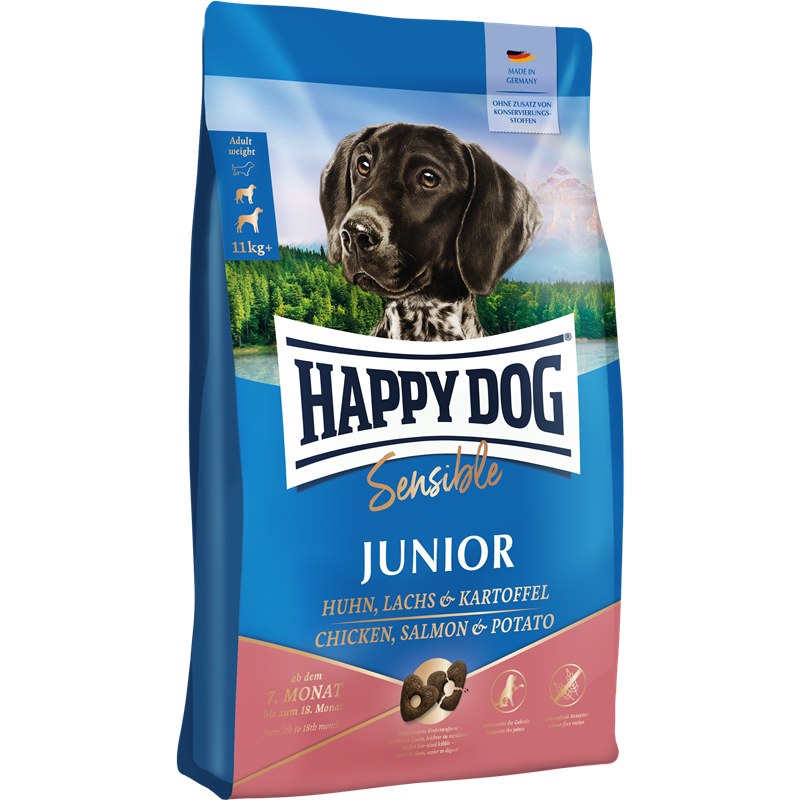 Happy Dog Sensible Junior Huhn, Lachs & Kartoffel - 1 kg 