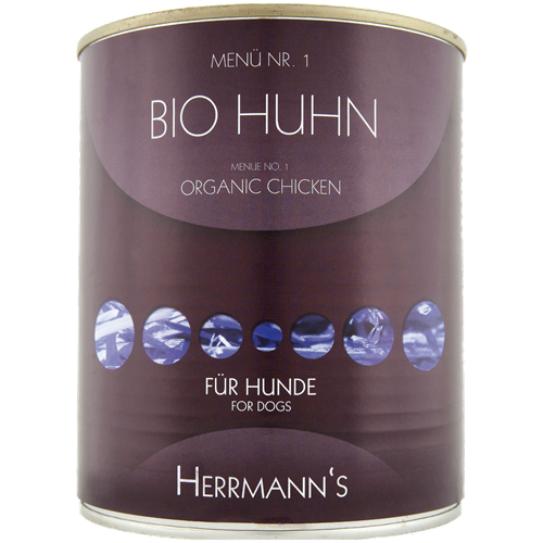 Herrmanns Menü Nr.1 - 800 g - Bio Huhn, Reis & Karotte 