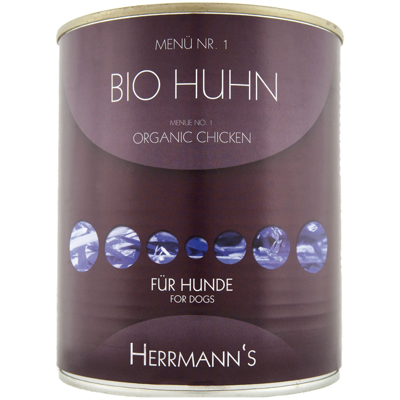 Herrmanns Menü Nr.1 - 800 g - Bio Huhn, Reis & Karotte 