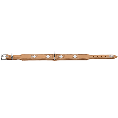 HUNTER Halsband Swiss - natur / beige - S / M (35 – 43 cm) 