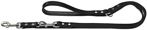 HUNTER Verstellbare Führleine Basic - 200 x 1,3 cm - schwarz 