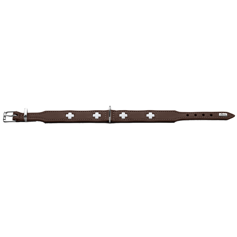 HUNTER Halsband Swiss - braun - L / XL (56 – 64 cm) 