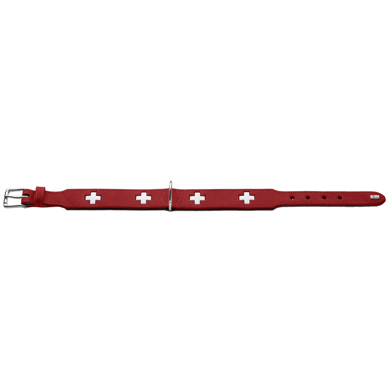HUNTER Halsband Swiss - rot - XS / S (30 – 34 cm) 