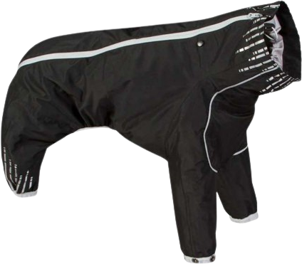 Hurtta Downpour Suit schwarz - 32 – 37 cm Rückenlänge 