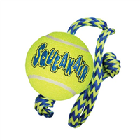 KONG Air Squeaker Tennis Ball with Rope