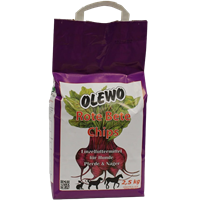 OLEWO Rote Bete-Chips für Hund, Pferd & Nager