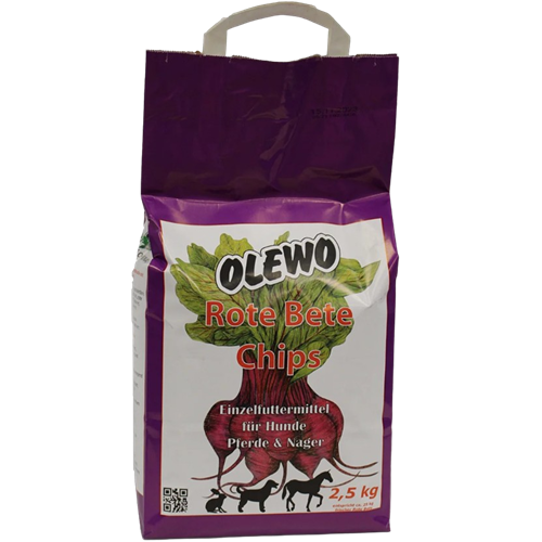 OLEWO Rote Bete-Chips für Hund, Pferd & Nager - 2,5 kg 